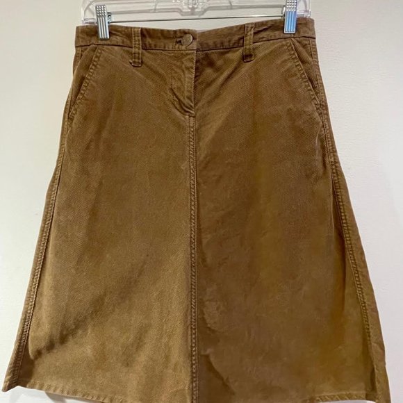 J. Crew Corduroy Skirt, Brown, size 0, A-line, Knee length - Picture 1 of 13
